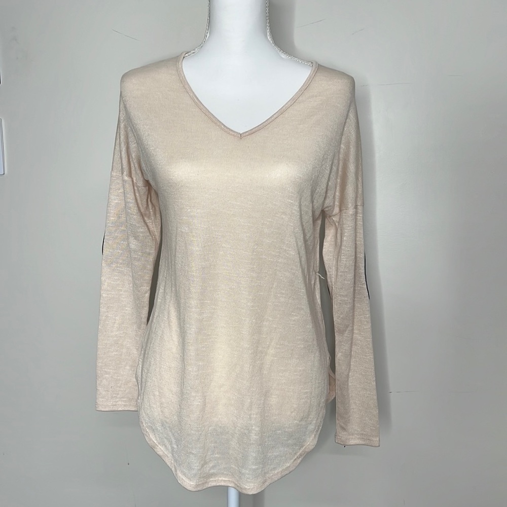 $3/20 Cream Patchwork Top Sz XS